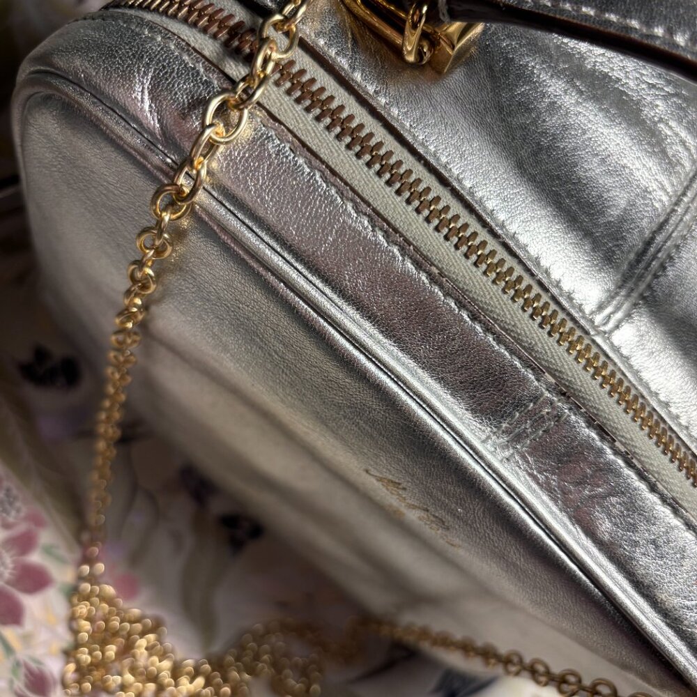 Mark Cross Silver Bag